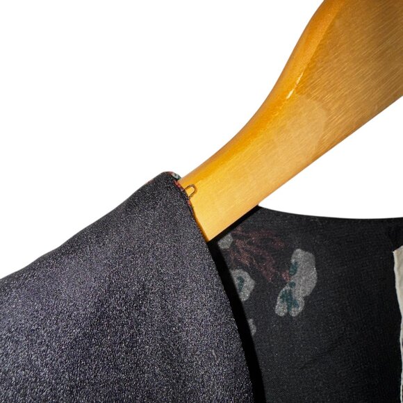 Urban Outfitters Black Floral Kimono Cardigan Cover Up - Picture 5 of 6